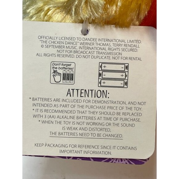 Dan Dee Happy Halloween Chicken Dance pumpkin duck 8" not working yellow orange - Picture 12 of 13